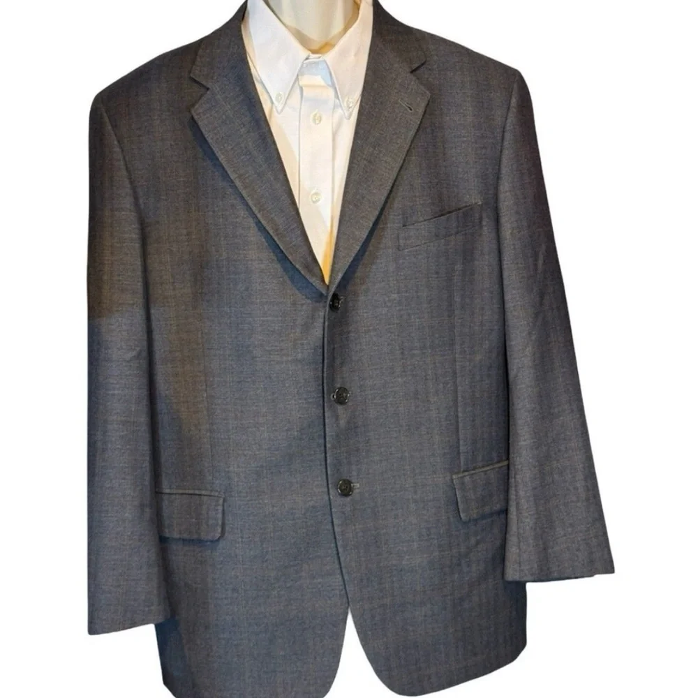 Herringbone Joseph Abboud Nordstrom 44R‎ Wool Windowpane Sport Coat USA